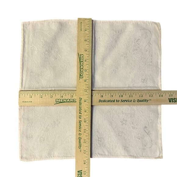 Set of 6 Light Pink Damask Napkins Used 14" Table Decor Dinner Party - Picture 9 of 14